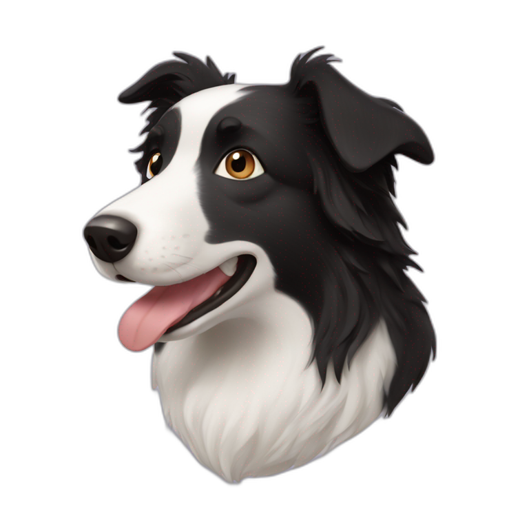 Border collie mole snout emoji