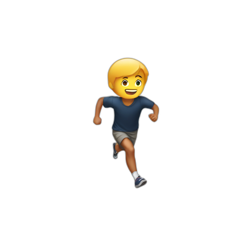 kid running away from 3 men emoji