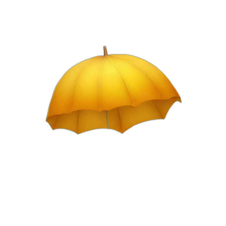 autumn leaf with an umbrella emoji