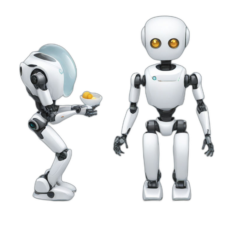 Ai robots doing a task emoji