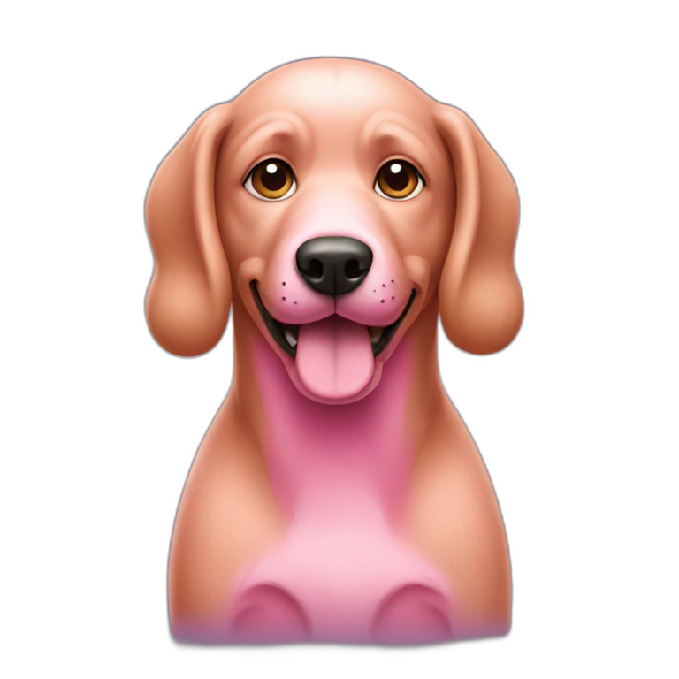 pink dog emoji