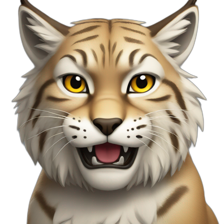 Furious mad annoyed angry lynx emoji