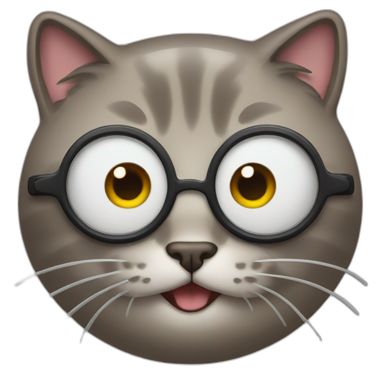 cat with 4 eyes emoji