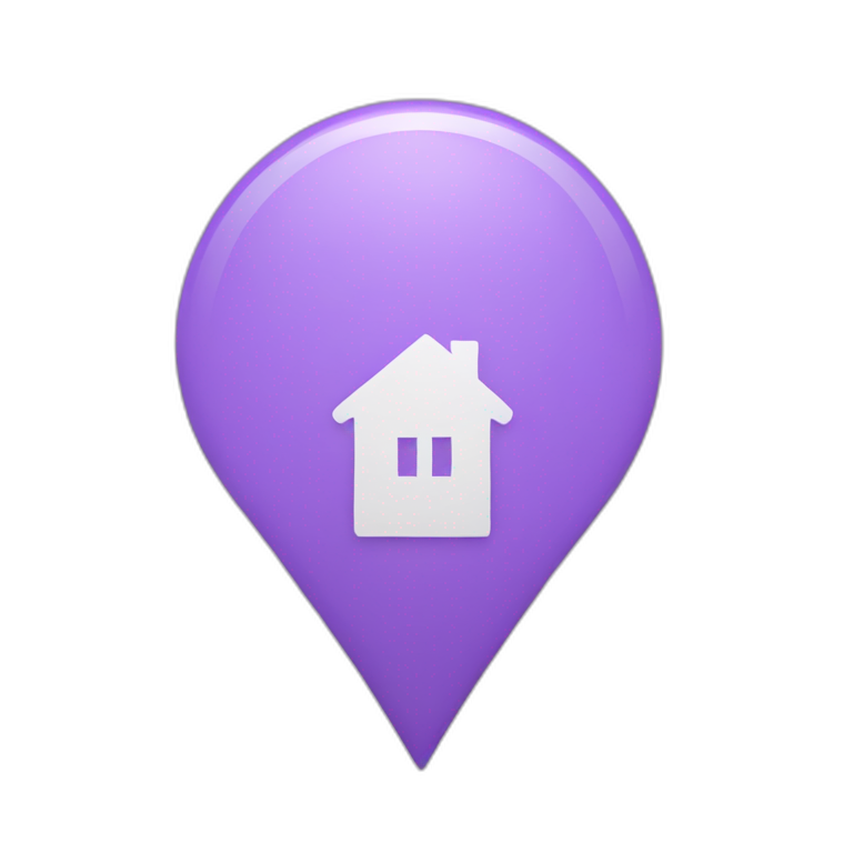 location pin  is light purple emoji