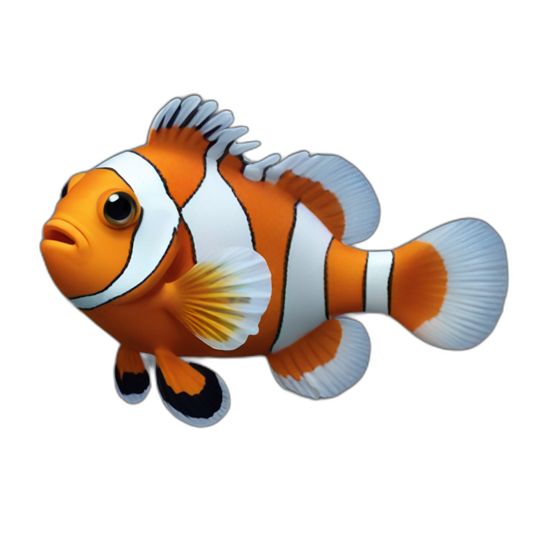 Cute little Chubby Clownfish   emoji