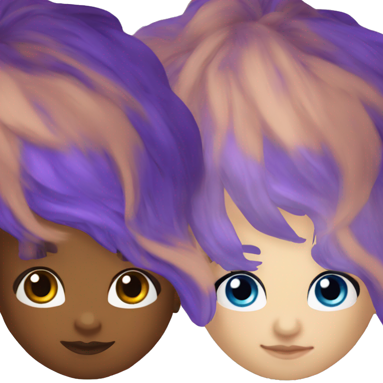 Roblox,blaue Augen ,lila Haare,große Augen  emoji