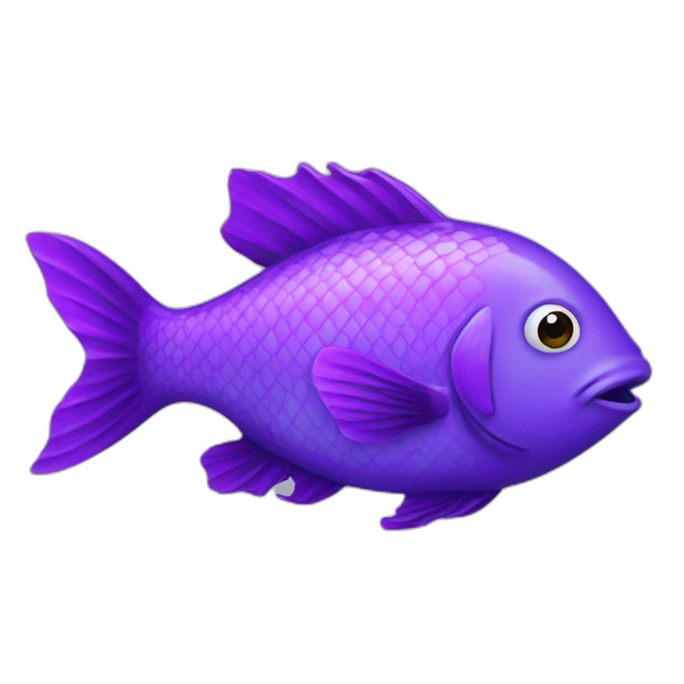 a purple fish emoji