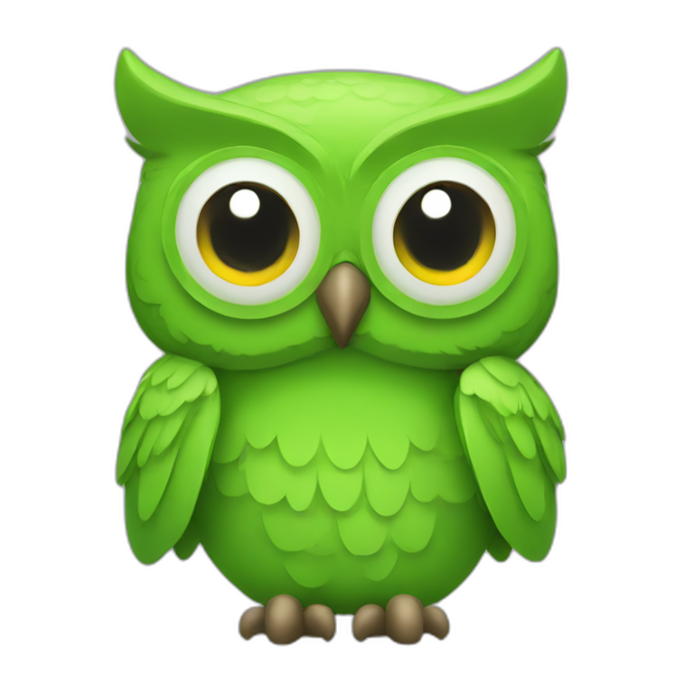 Duolingo green owl emoji
