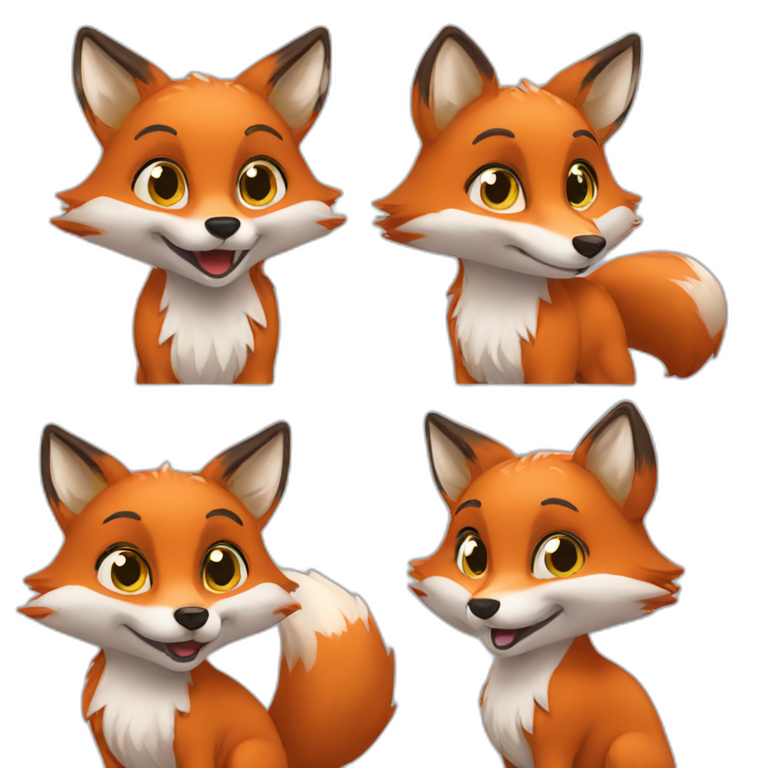 five foxes emoji