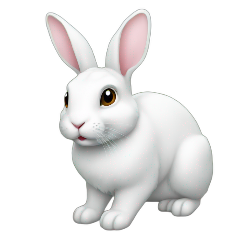 Rabbit white emoji