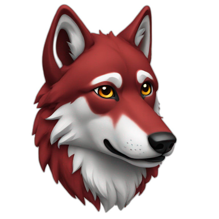 Wolf red  emoji