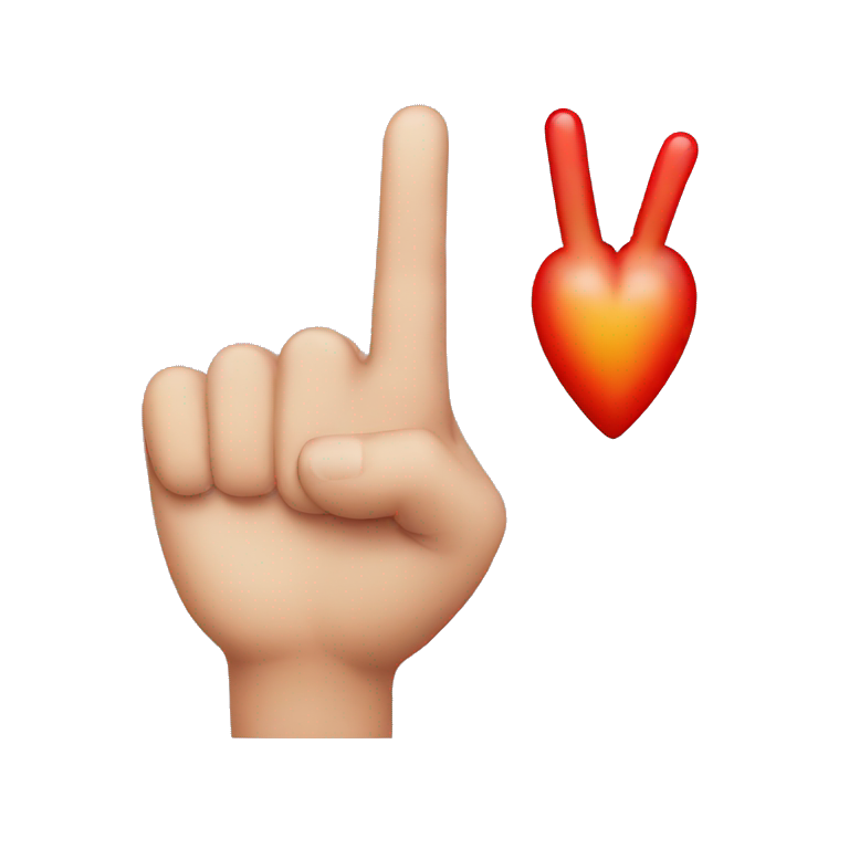 Heart and middle finger emoji