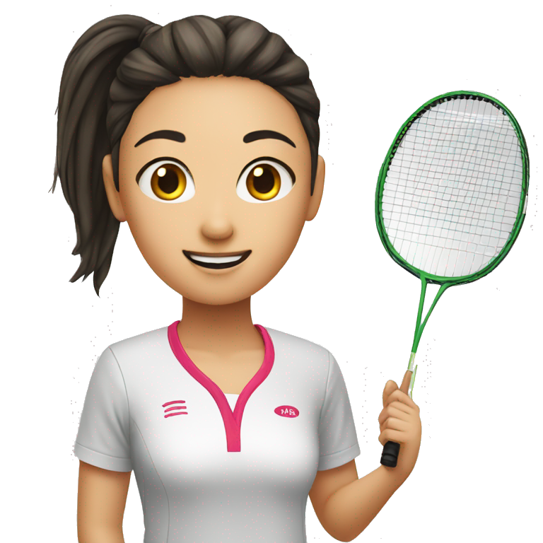 Badminton girl emoji