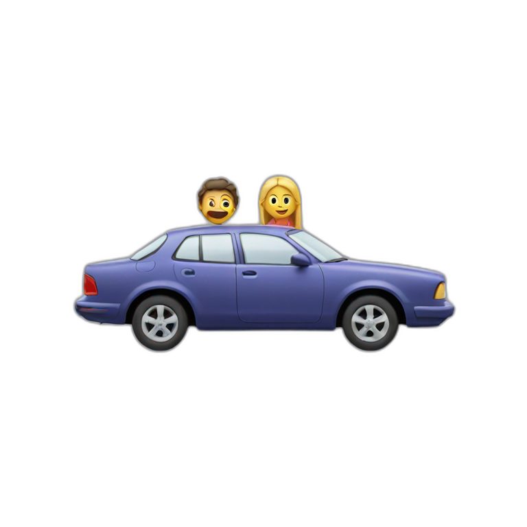 Car with two people emoji