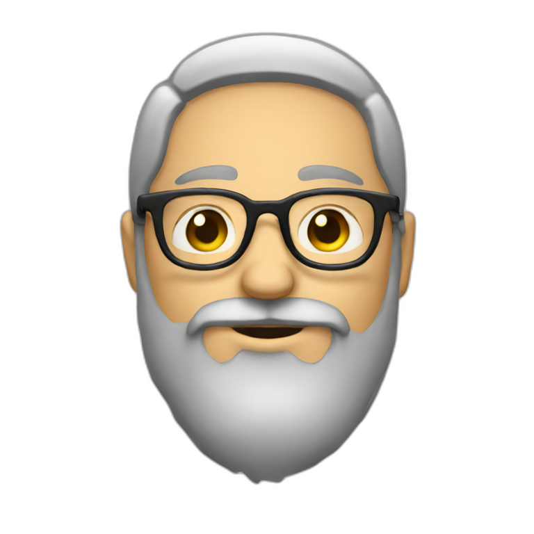 man with beard glasses emoji
