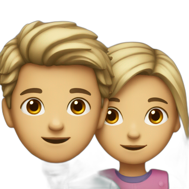 A girl and a boy emoji