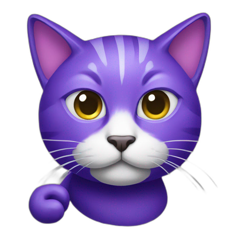 Purple cat twitch streamer emoji