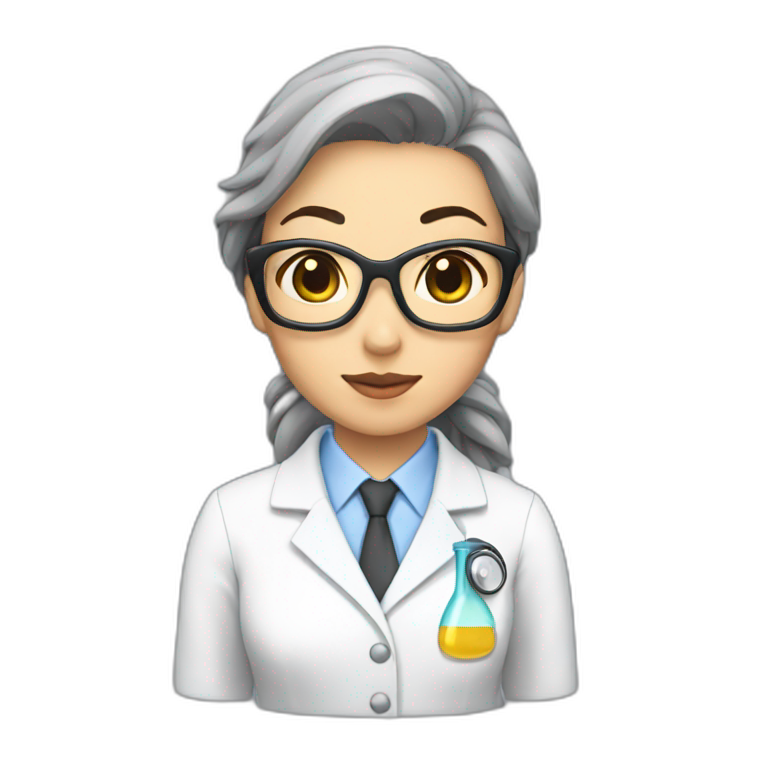 miss kobayashi with a lab coat emoji