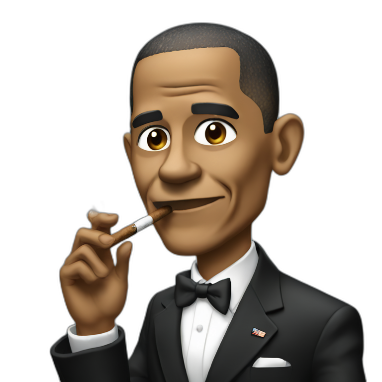 Obama smoking cigar emoji