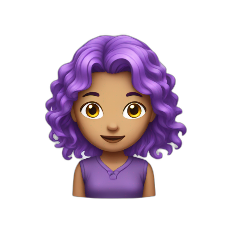 Purple haired girl emoji
