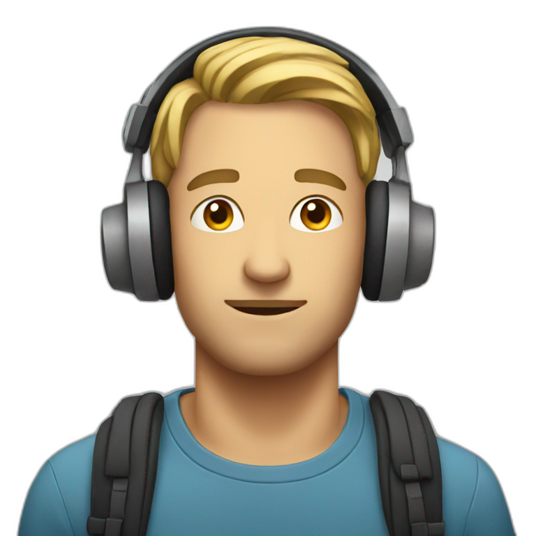 man in headphones emoji
