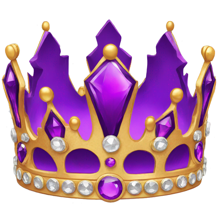 purple jeweled crown simple emoji