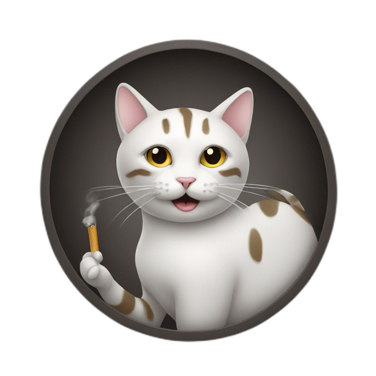 A cat inside no smoking circle emoji