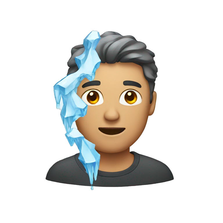 guy with ice on him emoji
