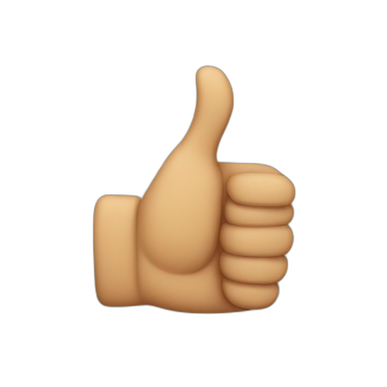 half thumbs up emoji