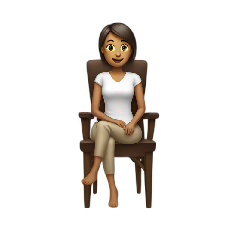 Women on a chair emoji