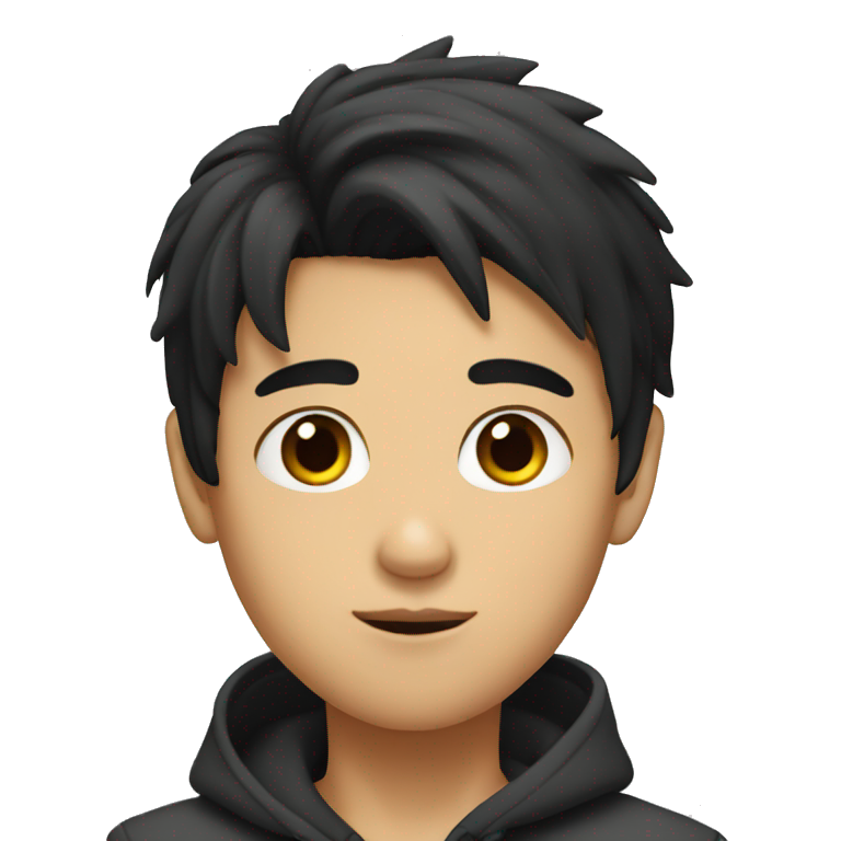 boy with black straight hair emoji