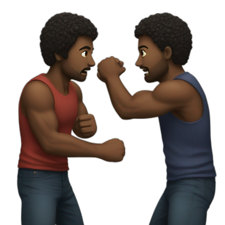 Two people fighting emoji