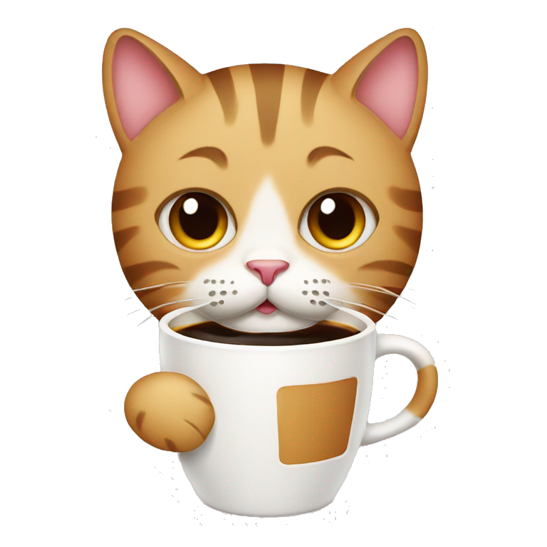 Cat drink coffee  emoji