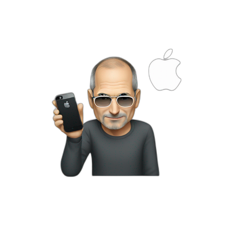 Steve jobs with iPhone  emoji