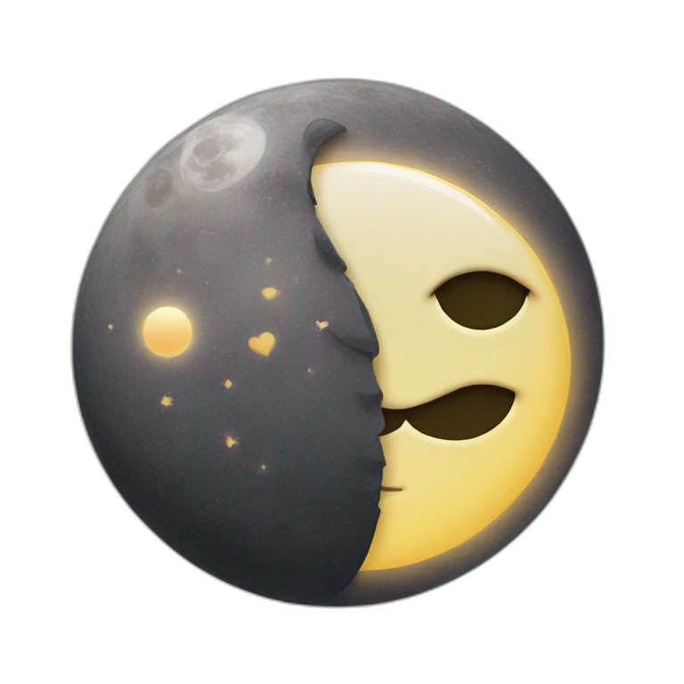 Moon-sun-love emoji
