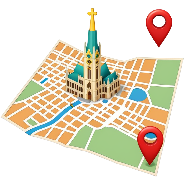 a map of vienna with a pin on it Sticker