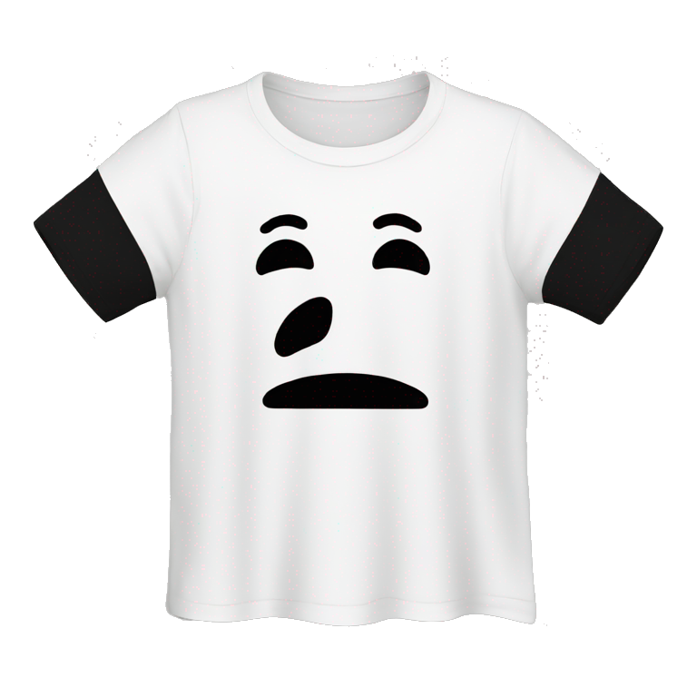tshirt white black emoji