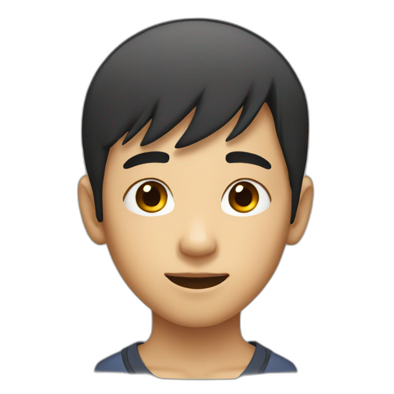 asian boy long hayr 11 years old emoji