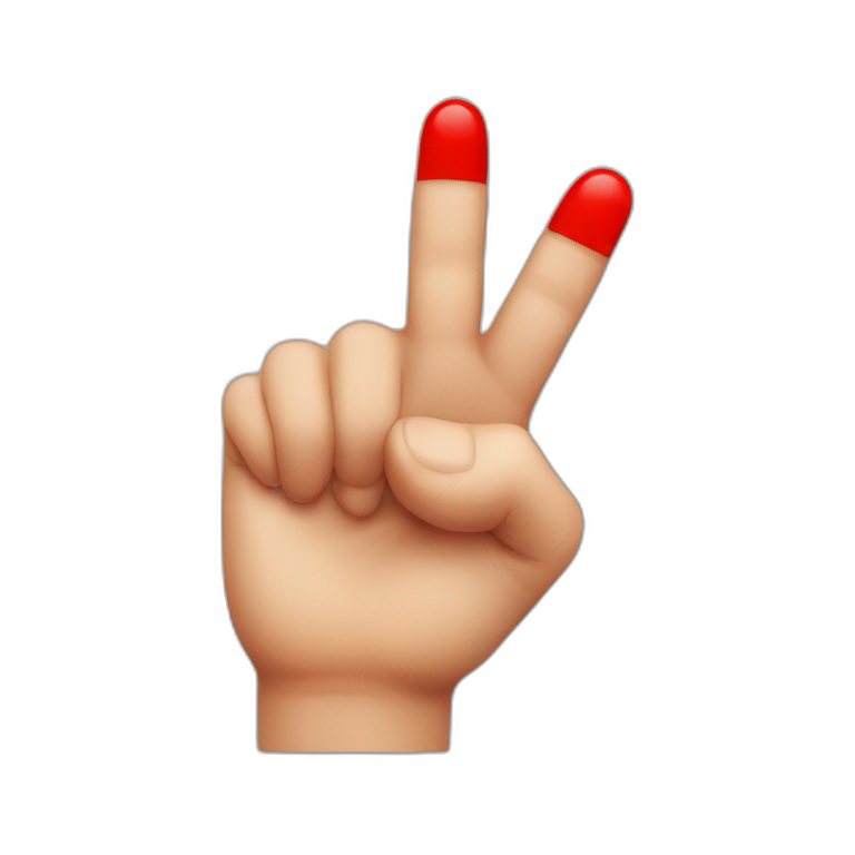 Middle finger red emoji