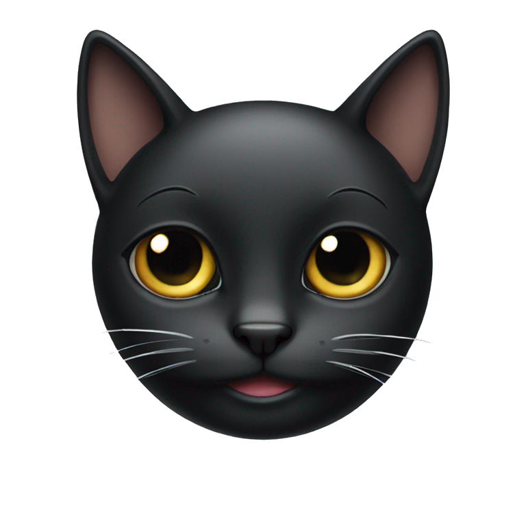 Black cat smirking emoji
