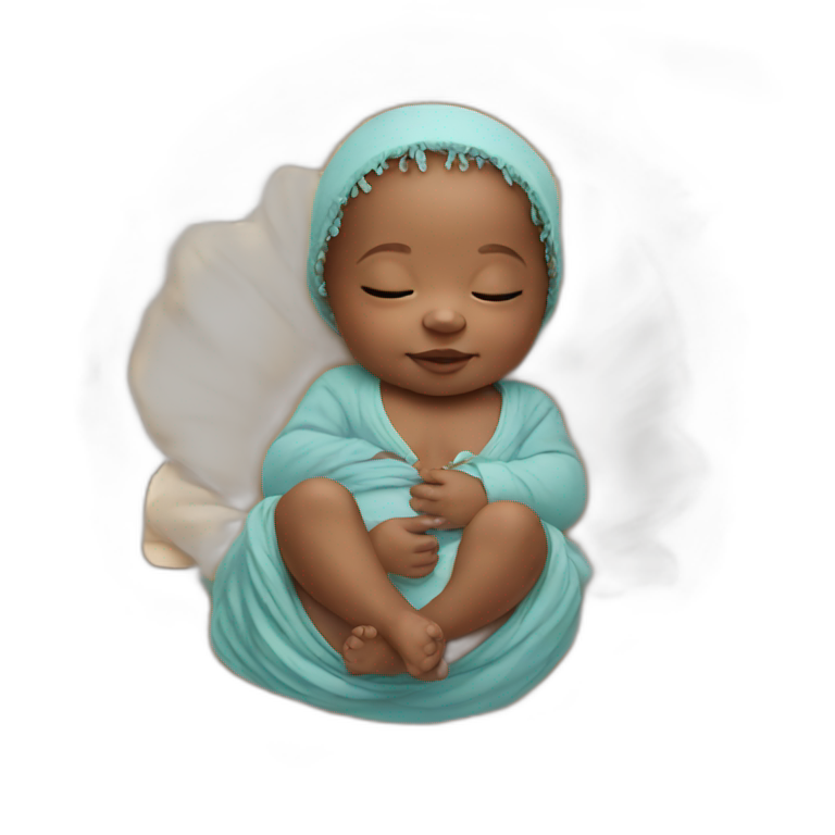 newborn in boho style emoji