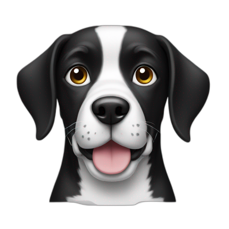 Black&White dog emoji