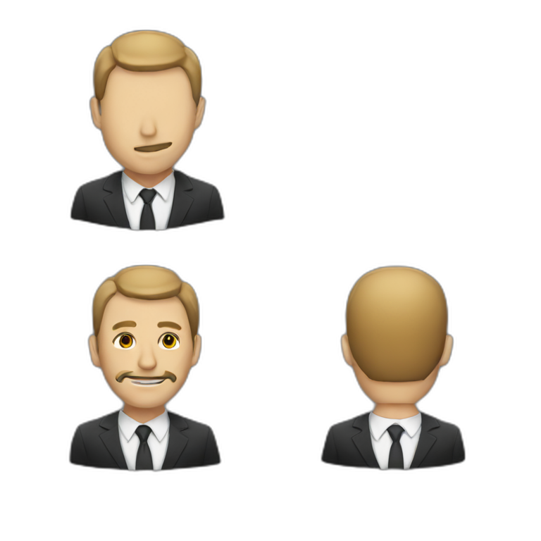 Men with suit anonymous emoji