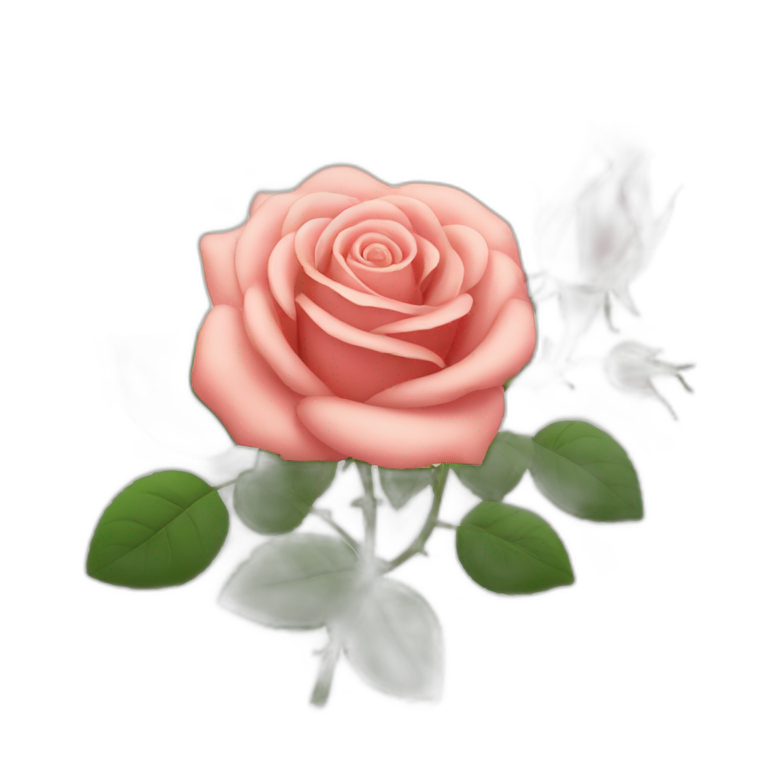 Rose with vines emoji