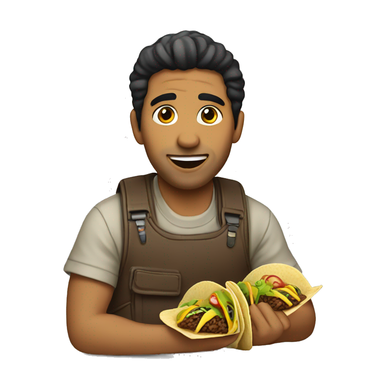 hispanic eating tacos emoji