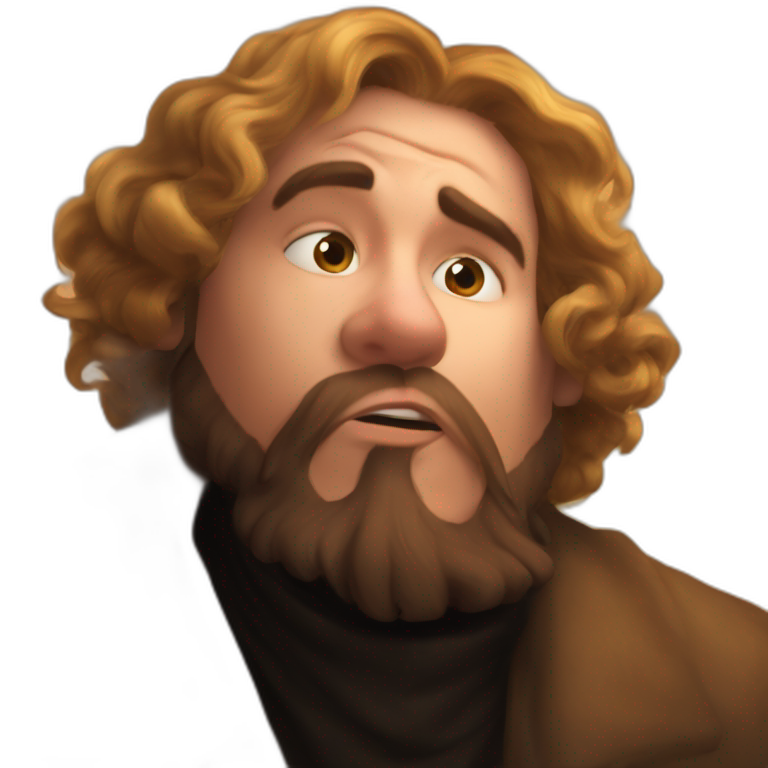 bearded boy in focus emoji