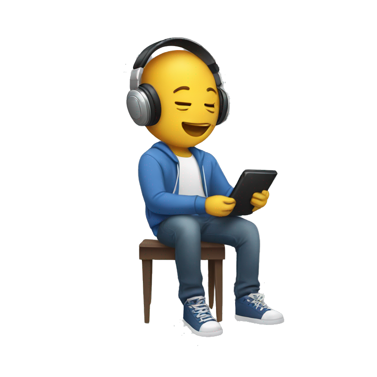 listening to music animated emoji