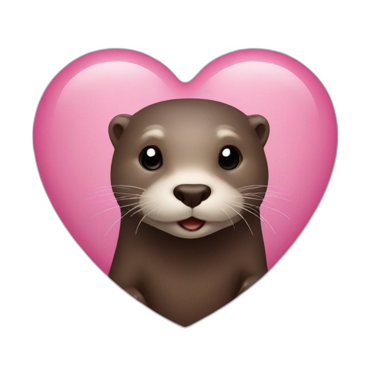 Otter heart emoji