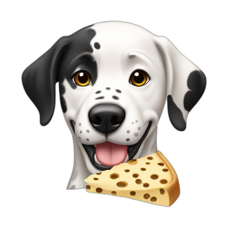 Dalmatiner eating emoji