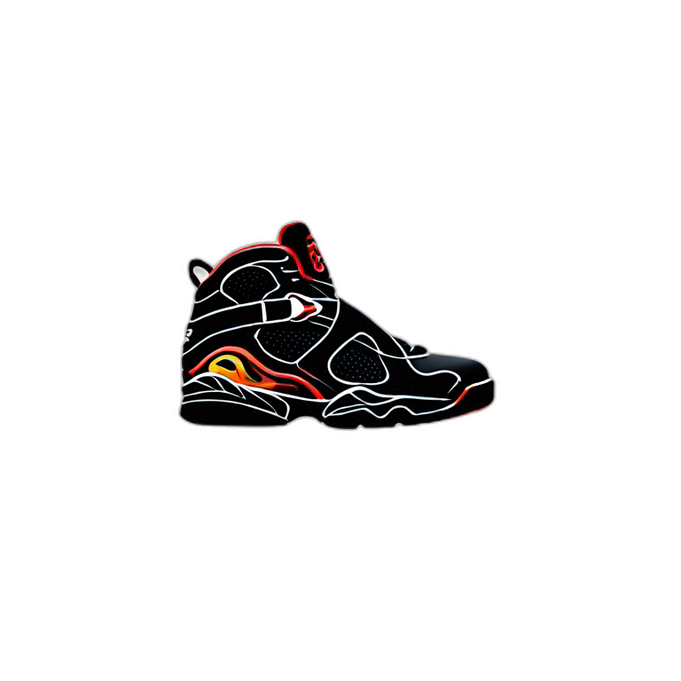 Nike Jordan 8 noire emoji